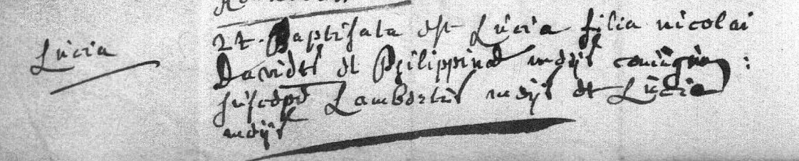 Acte de naissance de Lucie DAVIDTS