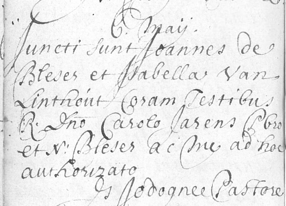 Document numérisé de mariage
