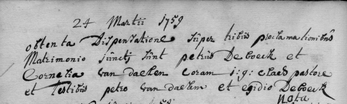 Document numérisé de mariage