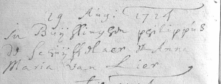 Document numérisé de mariage