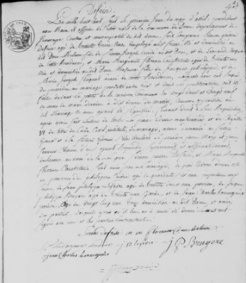 Document numérisé de mariage