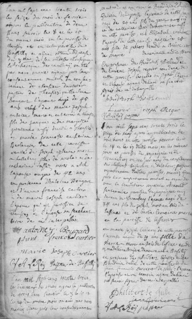 Document numérisé de mariage