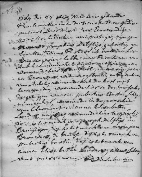 Document numérisé de mariage