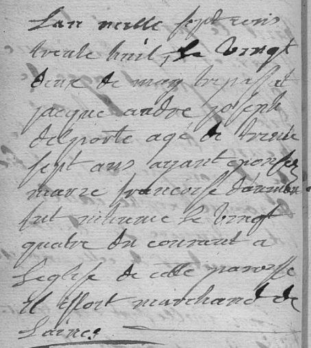 Document de décès de Jacques André DELPORTE