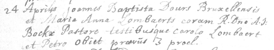 Document numérisé de mariage