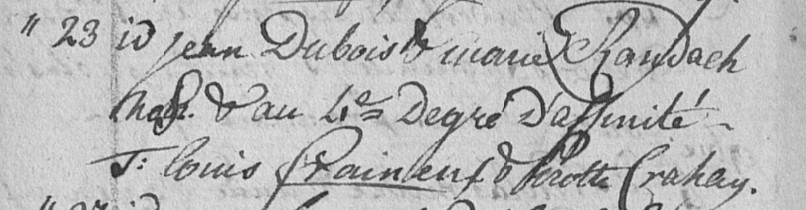 Document numérisé de mariage