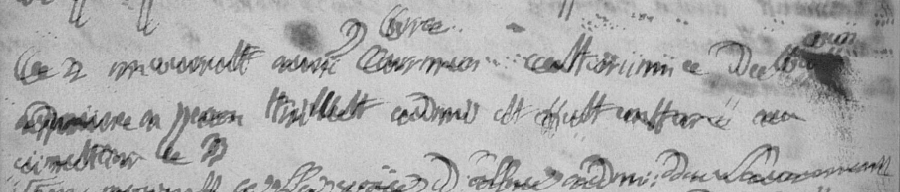 Document de décès de Catherine (CATON) DUBOIS