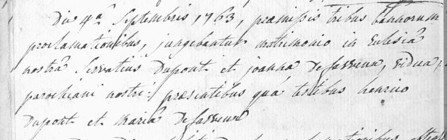 Document numérisé de mariage