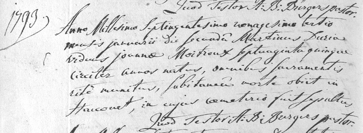 Acte de naissance de Martin DURIA