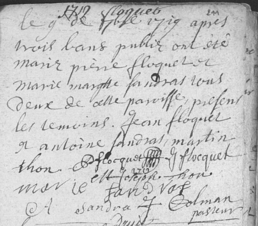 Document numérisé de mariage