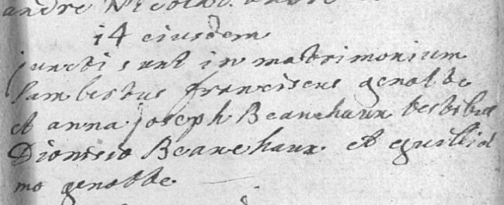 Document numérisé de mariage