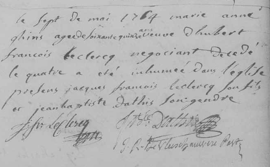 Acte de naissance de Marie Anne GHINS