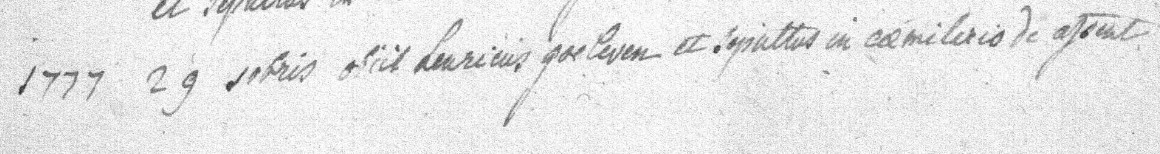 Document de décès de Henricus GOELEVEN