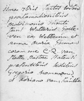 Document numérisé de mariage