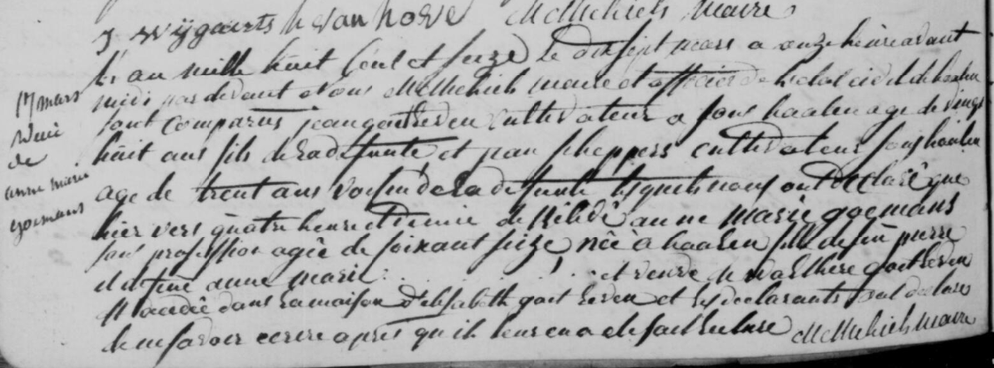 Document de décès de Anna Maria GOEMANS