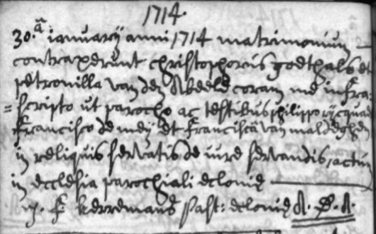 Document numérisé de mariage