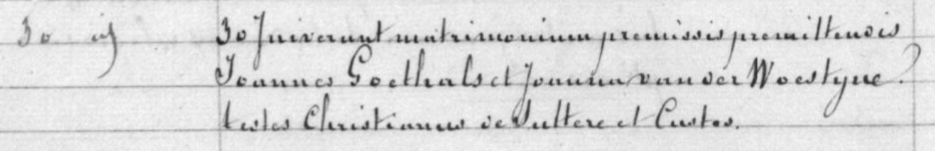 Document numérisé de mariage