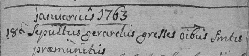 Document de décès de Gerardus GRESSENS