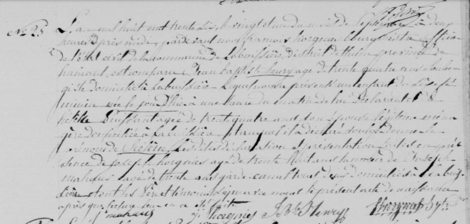 Acte de naissance de Hélène HENRY