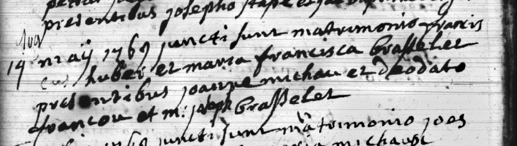 Document numérisé de mariage