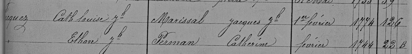 Document numérisé de mariage