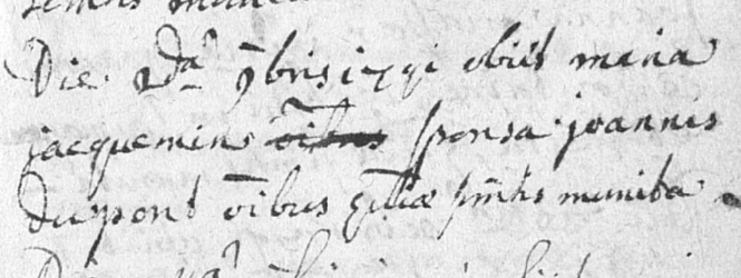 Acte de naissance de Marie JACQUEMIN