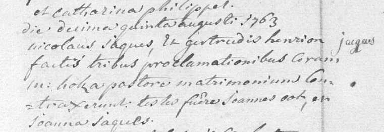 Document numérisé de mariage