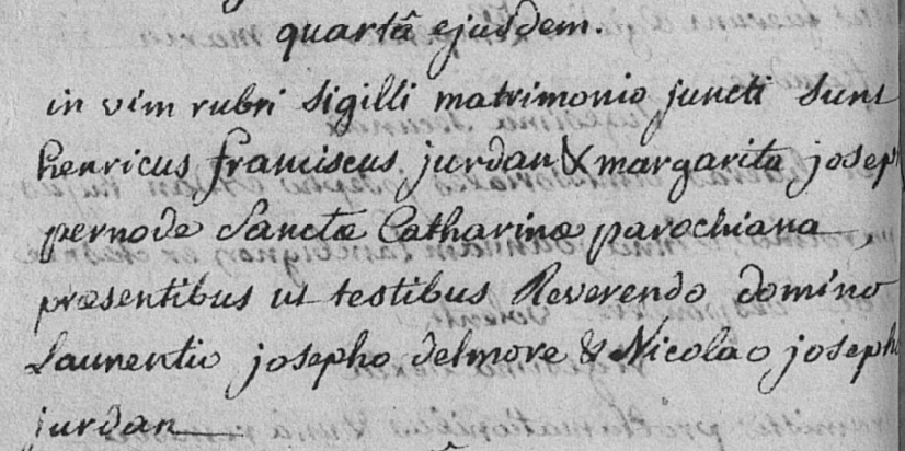 Document numérisé de mariage