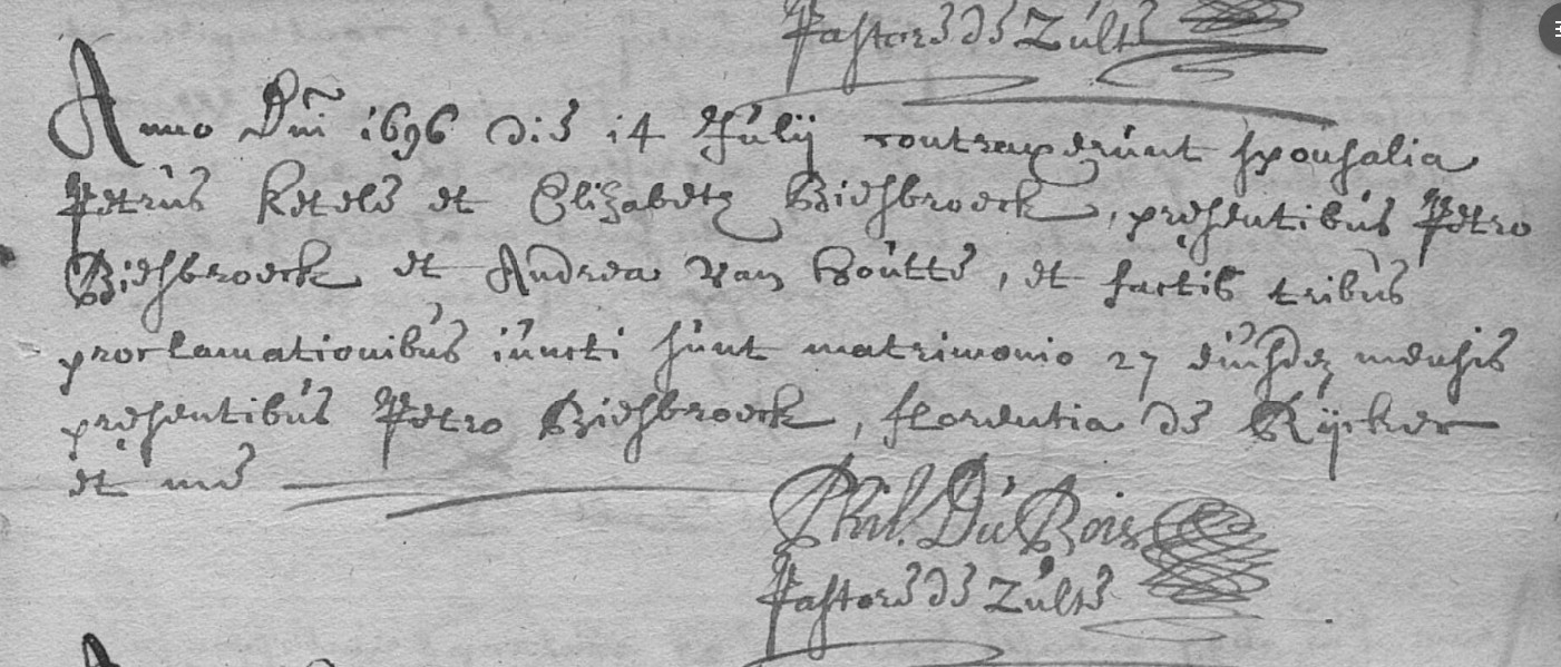 Document numérisé de mariage