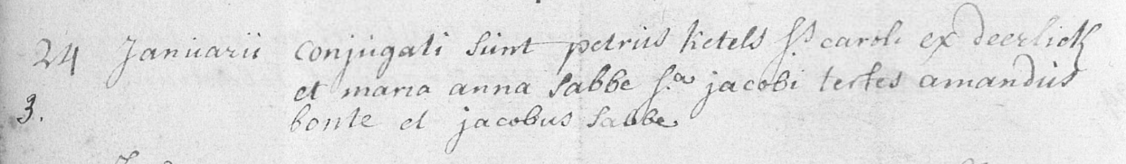 Document numérisé de mariage