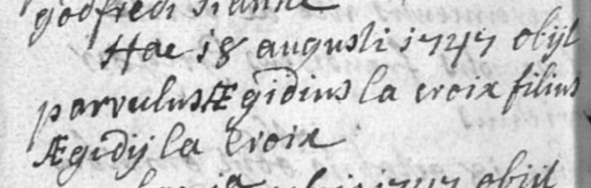 Acte de naissance de Gilles LACROIX