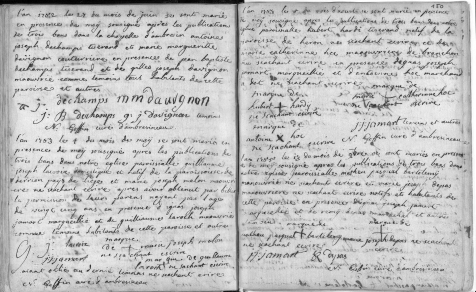 Document numérisé de mariage