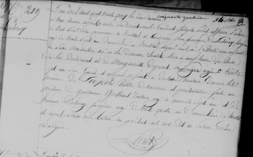 Acte de naissance de Léopold LECLERCQ