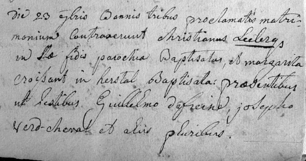 Document numérisé de mariage