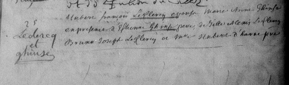 Document numérisé de mariage