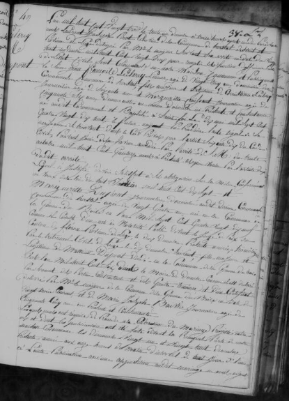 Document numérisé de mariage