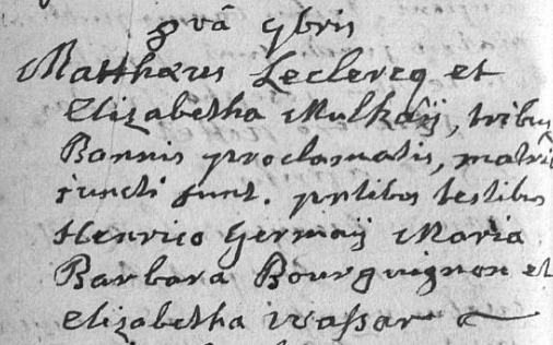 Document numérisé de mariage