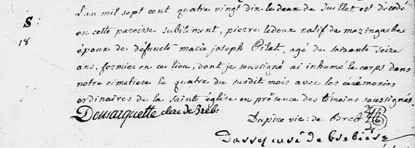 Acte de naissance de Pierre LEDOUX