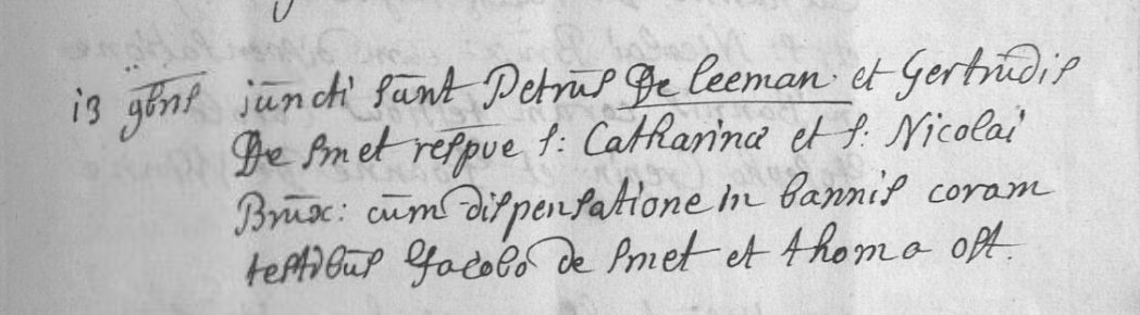 Document numérisé de mariage