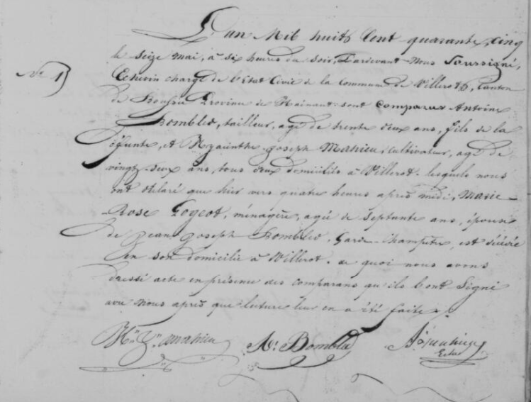 Document de décès de Marie Rose LOGEOT