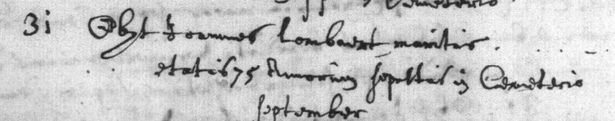 Acte de naissance de Joannes LOMBAERT