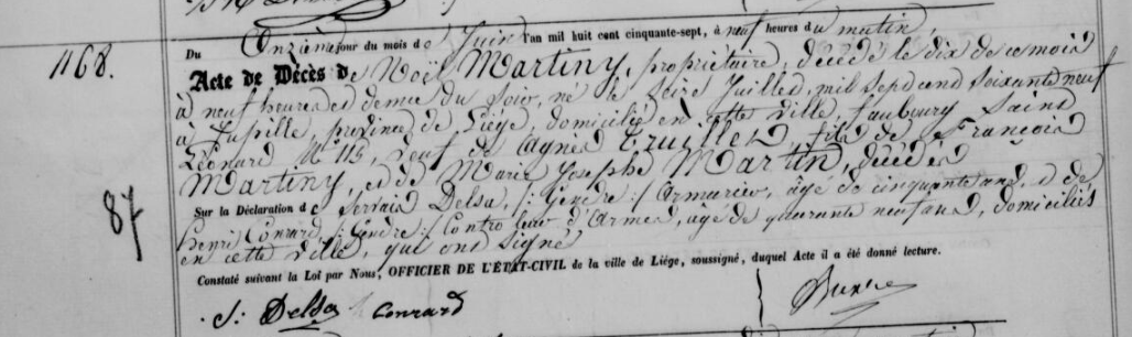 Document de décès de Noel MARTINI
