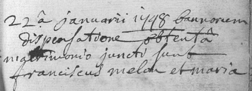 Document numérisé de mariage