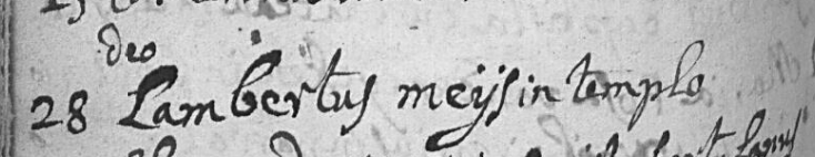 Document de décès de Lambertus MEYS