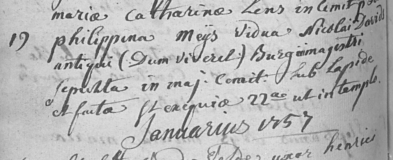 Document de décès de Philippina MEYS