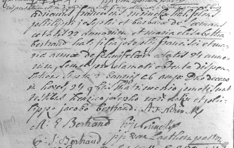 Document numérisé de mariage