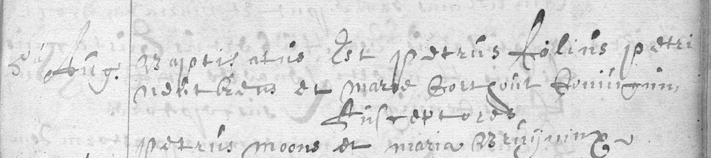 Acte de naissance de Petrus NEUTJENS