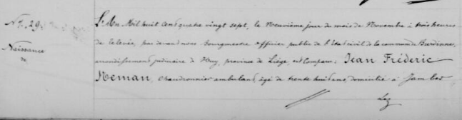 Acte de naissance de Camille NEYMAN