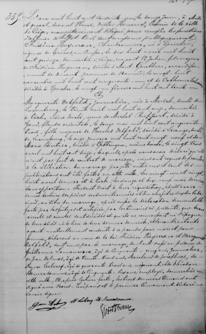 Document numérisé de mariage