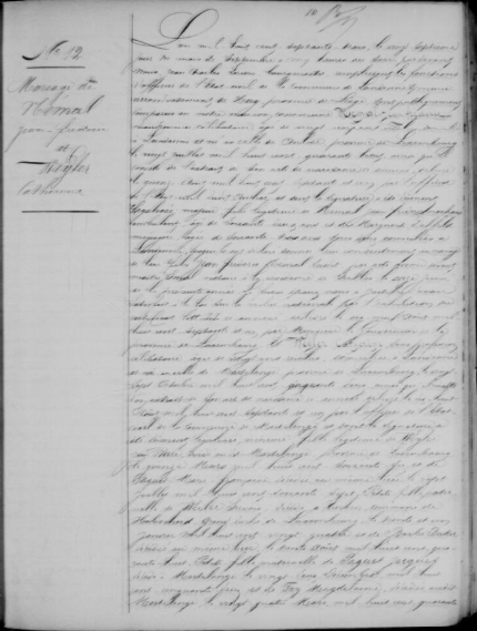 Document numérisé de mariage